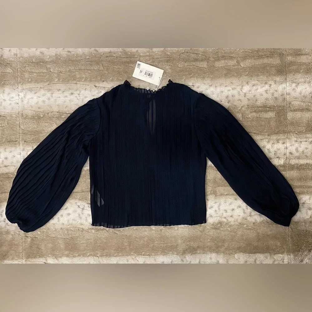 NWT💕FRAME Pleated Tie-Front Top Size XS - Picture 9 of 15